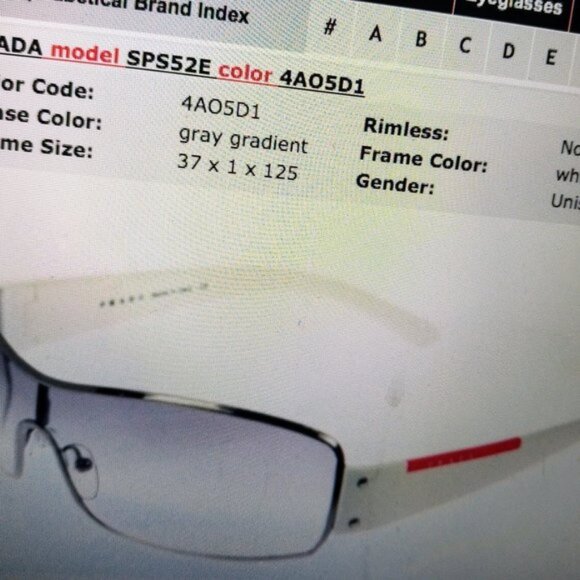 Vintage Prada Sheild Sunglasses Y2K Sport SPS 52E 4AO-5D1 125 White Frame Grey - Picture 10 of 10